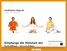 Tablet Screenshot of meditation-tipps.de